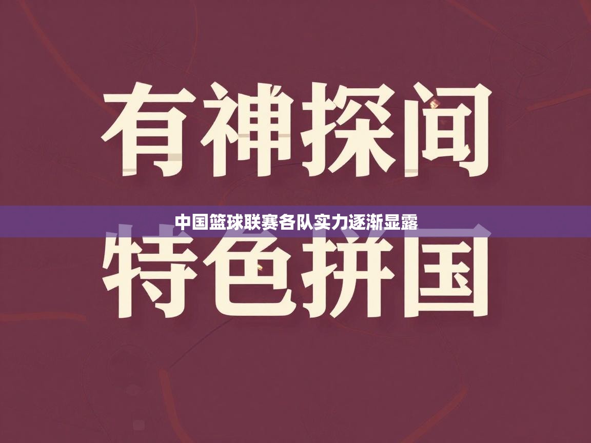 中国篮球联赛各队实力逐渐显露 第1张