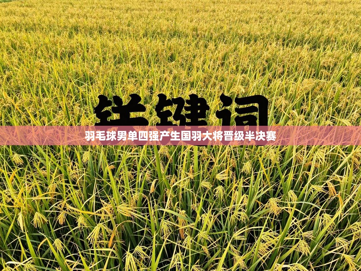 羽毛球男单四强产生国羽大将晋级半决赛  第1张